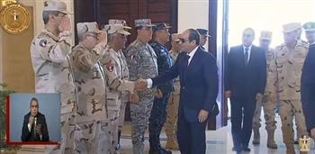 الرئيس السيسي يصل مقر انعقاد الندوة التثقيفية للقوات المسلحة