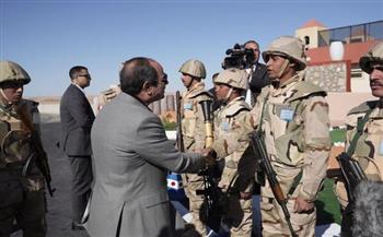 الرئيس السيسي: سعيد بوجودي وسط أبنائي من مقاتلي القوات المسلحة المصرية شرق القناة