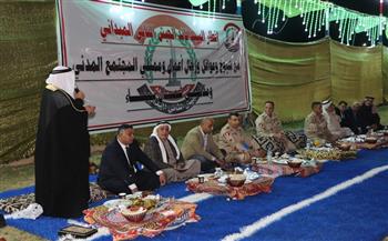 قيادة الجيش الثاني الميداني تنظم مؤتمرا وحفل إفطار لشيوخ وعواقل شمال سيناء