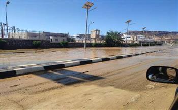 "الطرق والكباري": طريق "شرم الشيخ دهب" لم يتضرر كليًا من السيول