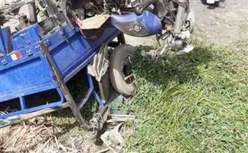 إصابة 6 أشخاص في حادث انقلاب تروسيكل بالوادي الجديد