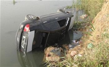 انتشال جثة سائق في حادث سقوط سيارة بترعة النوبارية بالبحيرة