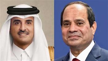 الرئيس السيسي يهنئ أمير قطر بحلول عيد الفطر المبارك