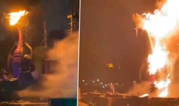 فيديو.. حريق يحوّل عرضًا تمثيليًا في ديزني لاند إلى مشهد حقيقي