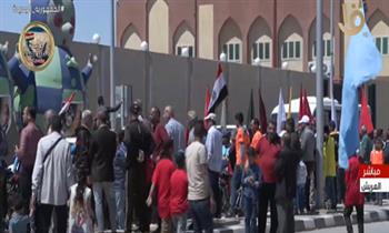 أجواء الاحتفال بالذكرى الـ41 لعيد تحرير سيناء في العريش (فيديو)