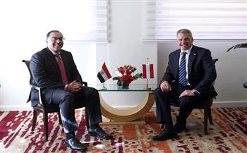 رئيس الوزراء: فرص متنوعة للتعاون بين مصر والنمسا فى مجالات الهيدروجين الأخضر
