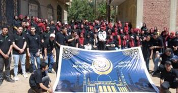 «طلاب من أجل مصر» يوزعون 2500 كرتونة مواد غذائية على أهالي البدرشين 