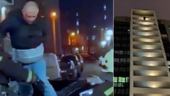 ولا في الأحلام.. روسي يسقط من الطابق الـ 19 وينهض كأنّ شيئًا لم يحدث (فيديو)