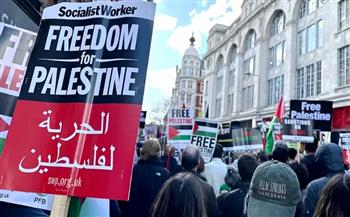 مظاهرة في بريطانيا رفضا للاعتداءات على الأقصى وغزة