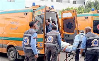 مصرع شخص وإصابة 10 آخرين في حادث انقلاب سيارة بالمنيا
