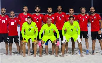 منتخب الشاطئية يواجه فلسطين في الجولة الأخيرة بكأس العرب اليوم