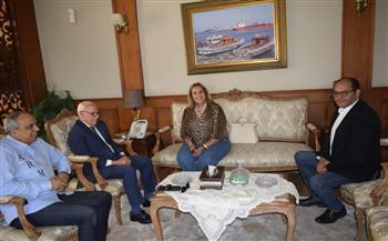 محافظ بورسعيد يستقبل الإعلامية نائلة فاروق رئيس التلفزيون المصري