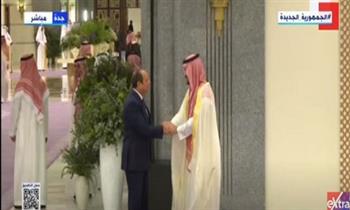 لحظة استقبال الرئيس السيسي بمقر انعقاد القمة العربية (فيديو)