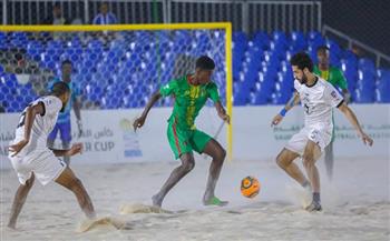 منتخب الشاطئية يواجه فلسطين في قبل نهائى كأس العرب اليوم
