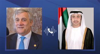 وزيرا خارجية الإمارات وإيطاليا يبحثان هاتفيًا الشراكة الاستراتيجية بين البلدين