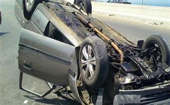 إصابة 3 أشخاص في حادث انقلاب سيارة ملاكي بطريق طنطا - كفر الشيخ الدولي