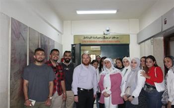 دار الكتب والوثائق تستقبل طلاب جامعة مصر للعلوم والتكنولوجيا (صور)