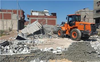 إزالة أعمال بناء مخالف خلال حملات رقابية بأحياء الإسكندرية