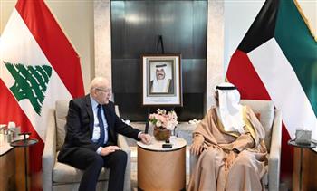 ولي عهد الكويت يستقبل رئيس وزراء لبنان في لندن