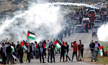 مواجهات بين الفلسطينيين والاحتلال بوسط وشمال غرب الضفة الغربية
