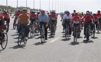 بورسعيد تشارك في ماراثون الدراجات الهوائية بالعاصمة الادارية 
