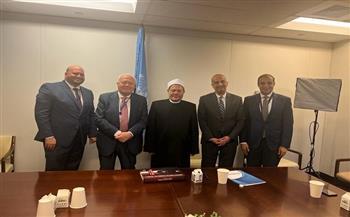 مفتي الجمهورية: نسعى مع الأمم المتحدة لمكافحة الكراهية وإظهار الصورة الحضارية للإسلام