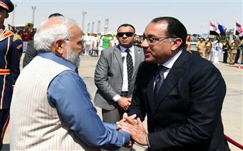 بدء جلسة المباحثات الرسمية بين رئيسي الوزراء المصري والهندي