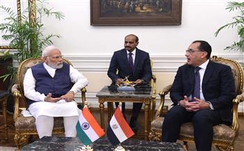 رئيسا وزراء مصر والهند يناقشان ملفات التعاون ذات الاهتمام المشترك