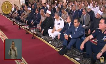 الرئيس السيسي يستمع إلى خطبة عيد الأضحى