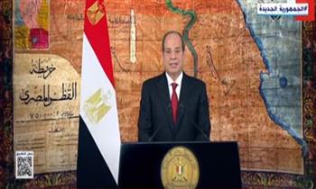 السيسي: شعب مصر العظيم انتفض ثائرًا على من أرادوا خطف وطنه