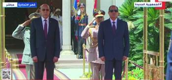 مراسم رسمية لاستقبال الرئيس السيسي نظيره الموريتاني بقصر الاتحادية | بث مباشر 