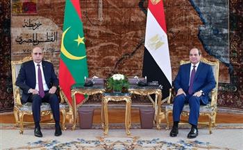 الرئيس السيسي يبحث مع نظيره الموريتاني زيادة الاستثمارات بين البلدين 