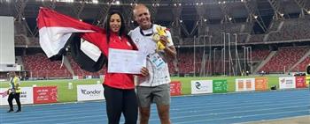 وزير الرياضة يُهنئ بسنت حميدة لفوزها بذهبية سباق 200 متر عدو بملتقى هينجلو لألعاب القوى
