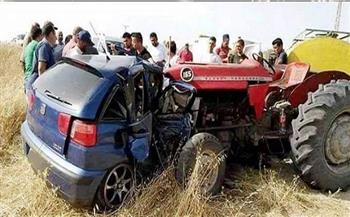 «كانوا رايحين شغلهم».. مصرع وإصابة 14 عاملا في حادث تصادم على طريق طنطا 
