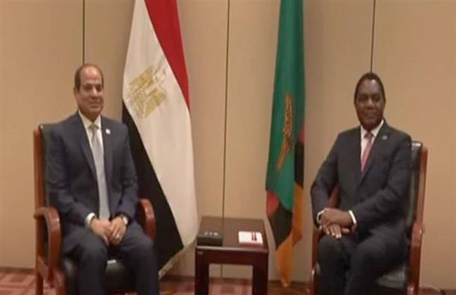 الرئيس السيسي ونظيره الزامبي يتفقان على أهمية تفعيل التعاون وتطوير العلاقات الاقتصادية