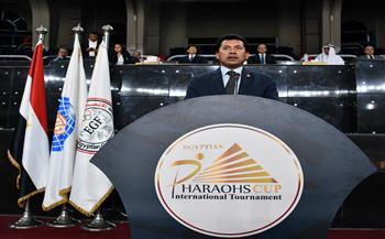 وزير الرياضة يفتتح بطولة الفراعنة الدولية للجمباز باستاد القاهرة الدولي