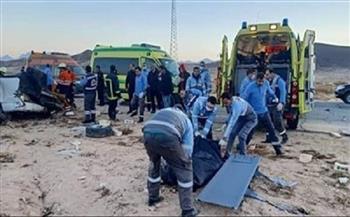 إصابة 16 عاملا بحادث سير بالطريق الدولي بجمصة