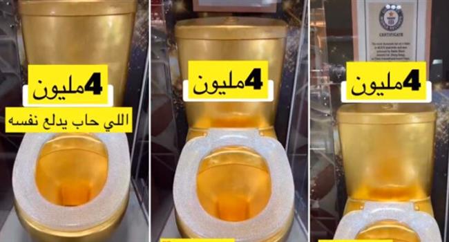 بـ2 مليون دولار.. كرسي حمام مطلي بالذهب يشعل مواقع التواصل