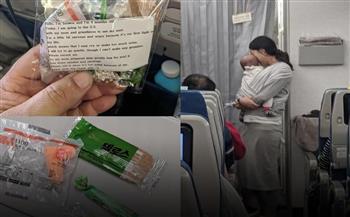 سيدة تتبع أسلوب غريب لحماية ركاب طائرة من بكاء طفلها