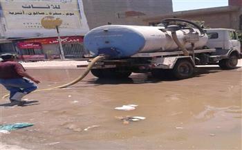مياه الإسكندرية : إصلاح كسر بخط 12 بوصة غربي المحافظة 