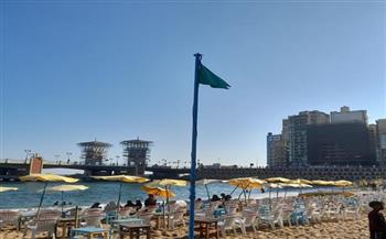 مصايف الإسكندرية : رفع الرايات الخضراء بجميع الشواطئ
