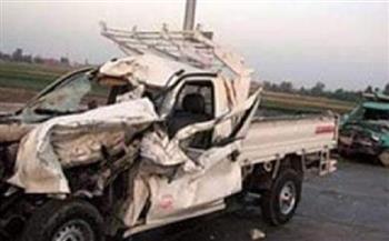 إصابة 3 أشخاص في حادث انقلاب سيارة ربع نقل بطريق دمو قرية بني سويف
