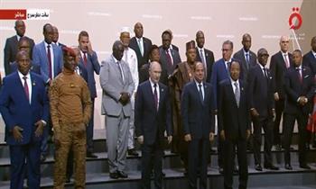 صورة تذكارية للقادة الأفارقة مع بوتين من فعاليات القمة الروسية الإفريقية