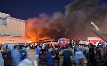 مصرع شخص وإصابة خمسة آخرين جراء حريق هائل فى جنوب العراق
