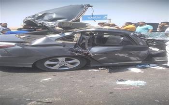 مصرع وإصابة 3 أشخاص في حادث تصادم سيارتين بطريق مصر الإسكندرية الصحراوي