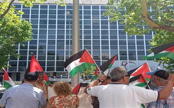 وقفة أمام السفارة الإسرائيلية في مدريد تضامنًا مع جنين