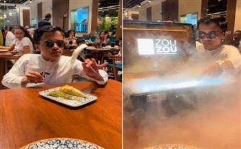 فيديو.. مطعم يبتكر طريقة غريبة لتقديم الطعام ورواد تويتر يردّون: «مش مستاهلة»