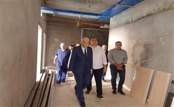 القاصد يتابع أعمال تعلية مبني مستشفى الطوارئ بجامعة المنوفية 