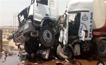 مصرع شخص وإصابة آخر في حادث تصادم على طريق إسكندرية الصحراوي