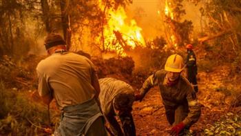 رجال الإطفاء والطائرات الأوروبية ضمن معركة مكافحة حرائق الغابات في اليونان